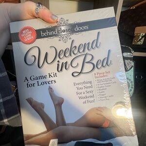 valentine’s Day gift or gift for a couple Weekend in Bed Game Kit for Lovers